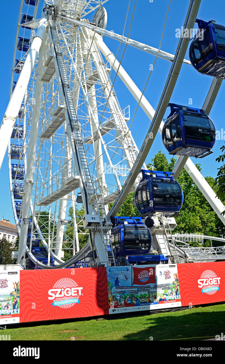 Sziget eye ferris wheel Budapest Hungary Stock Photo