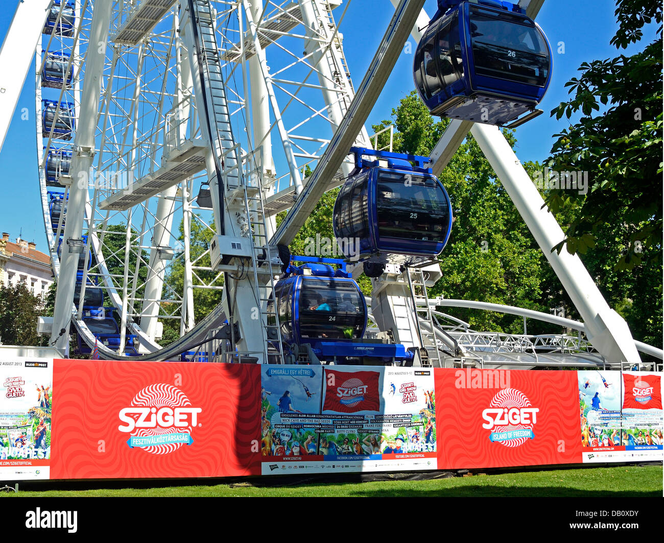Sziget eye ferris wheel Budapest Hungary Stock Photo - Alamy