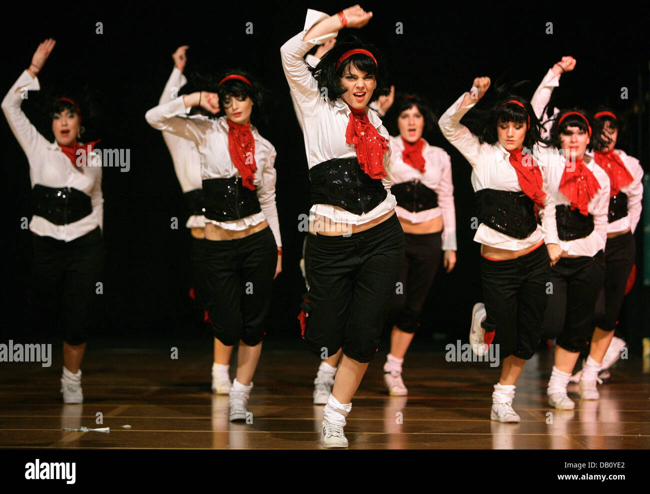 Slovenian dance 'Bolero - Symphony' performs at the HipHop World Championships at the Stadthalle in Bremen, Germany, 07 October 2007. The group won the in the Electric Boogie category.