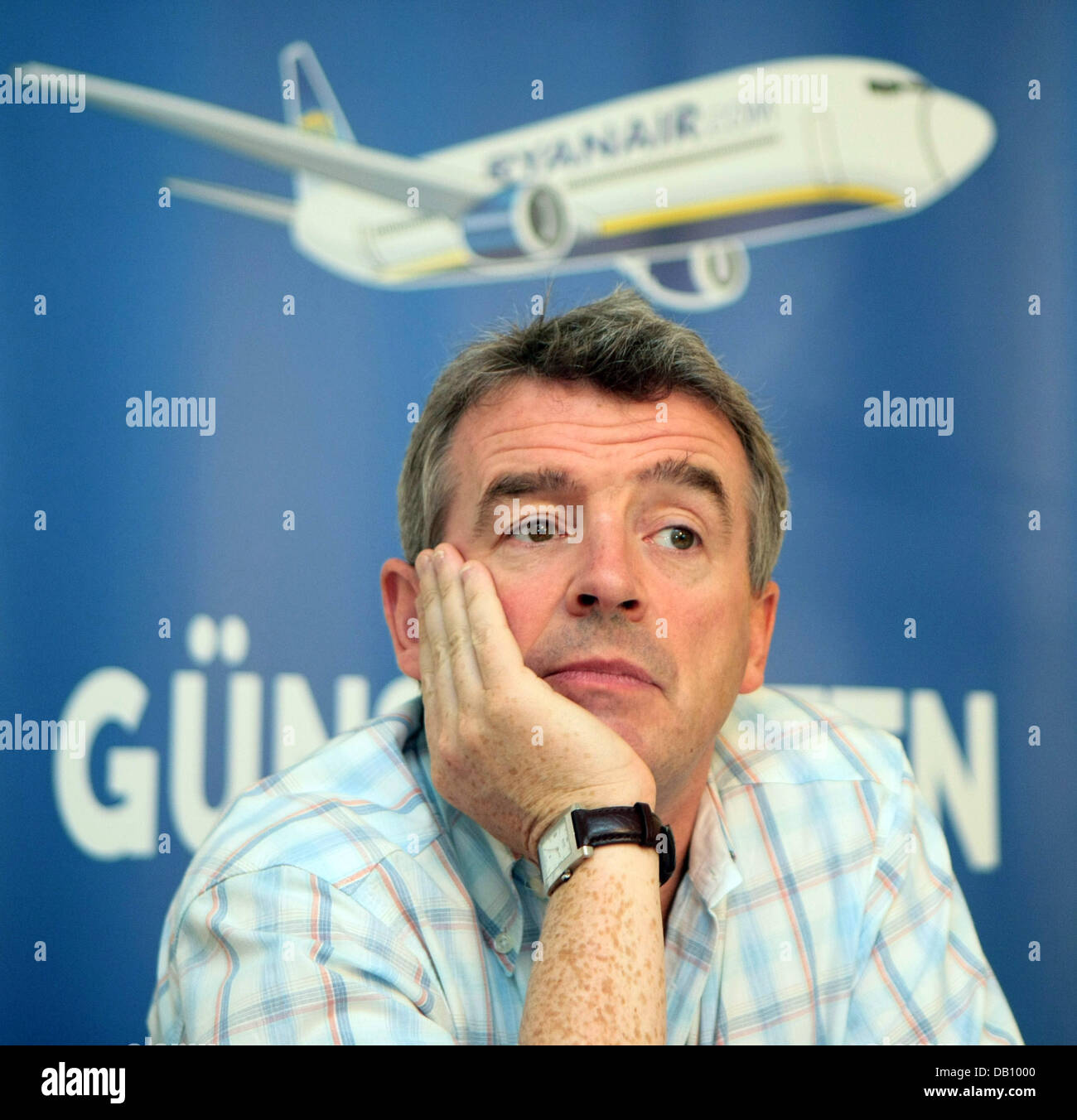 Michael O'Leary, CEO of low-cost airline Ryanair, pictured during a 