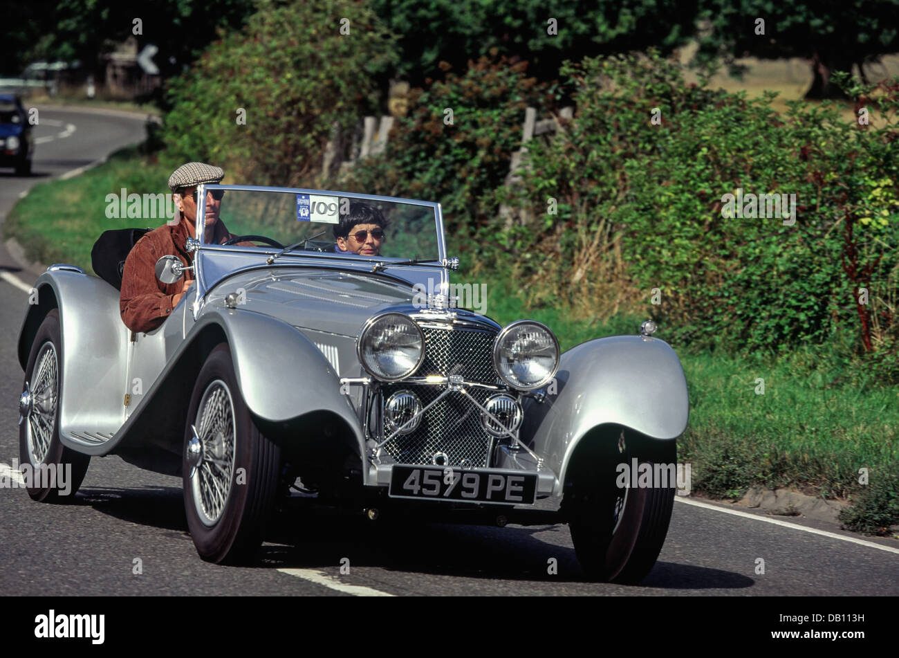 Jaguar SS 100 Vintage British sports car. c.1996. England UK Stock Photo