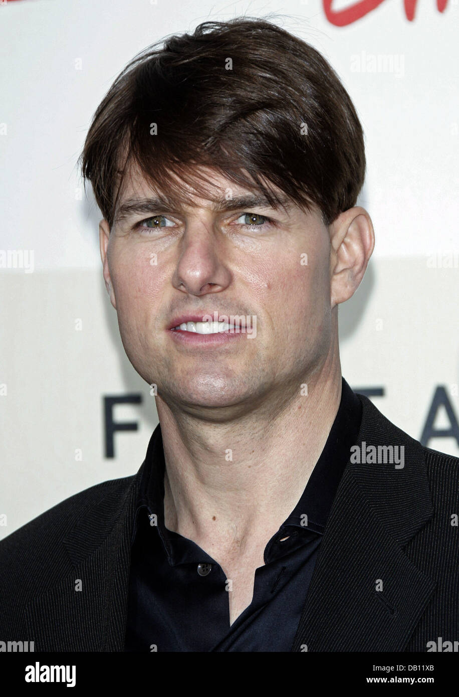 Actor Tom Cruise is pictured after the press conference of his film