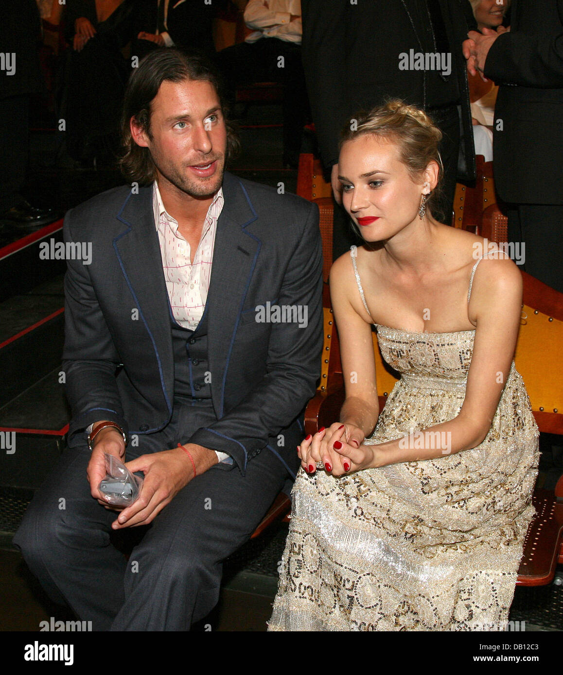 German actress Diane Kruger (R) and David de Rothschild, environmental ...