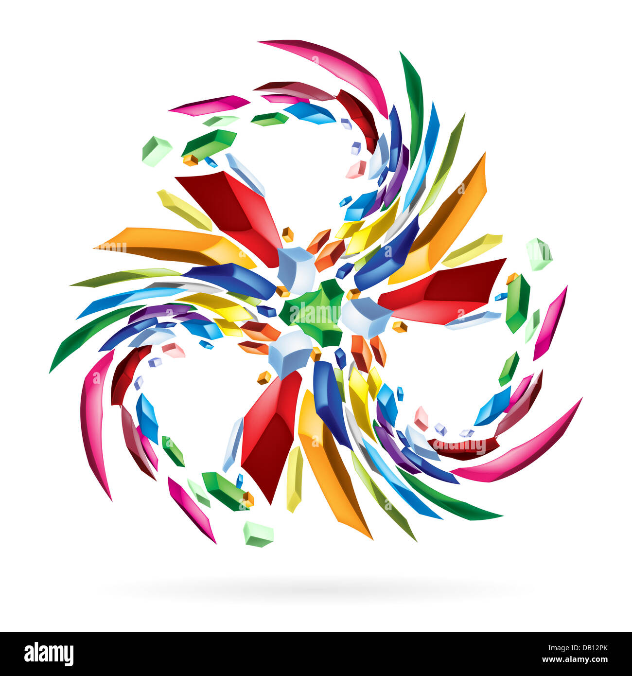 Abstract colourful star for your design. Illustration on white Stock ...
