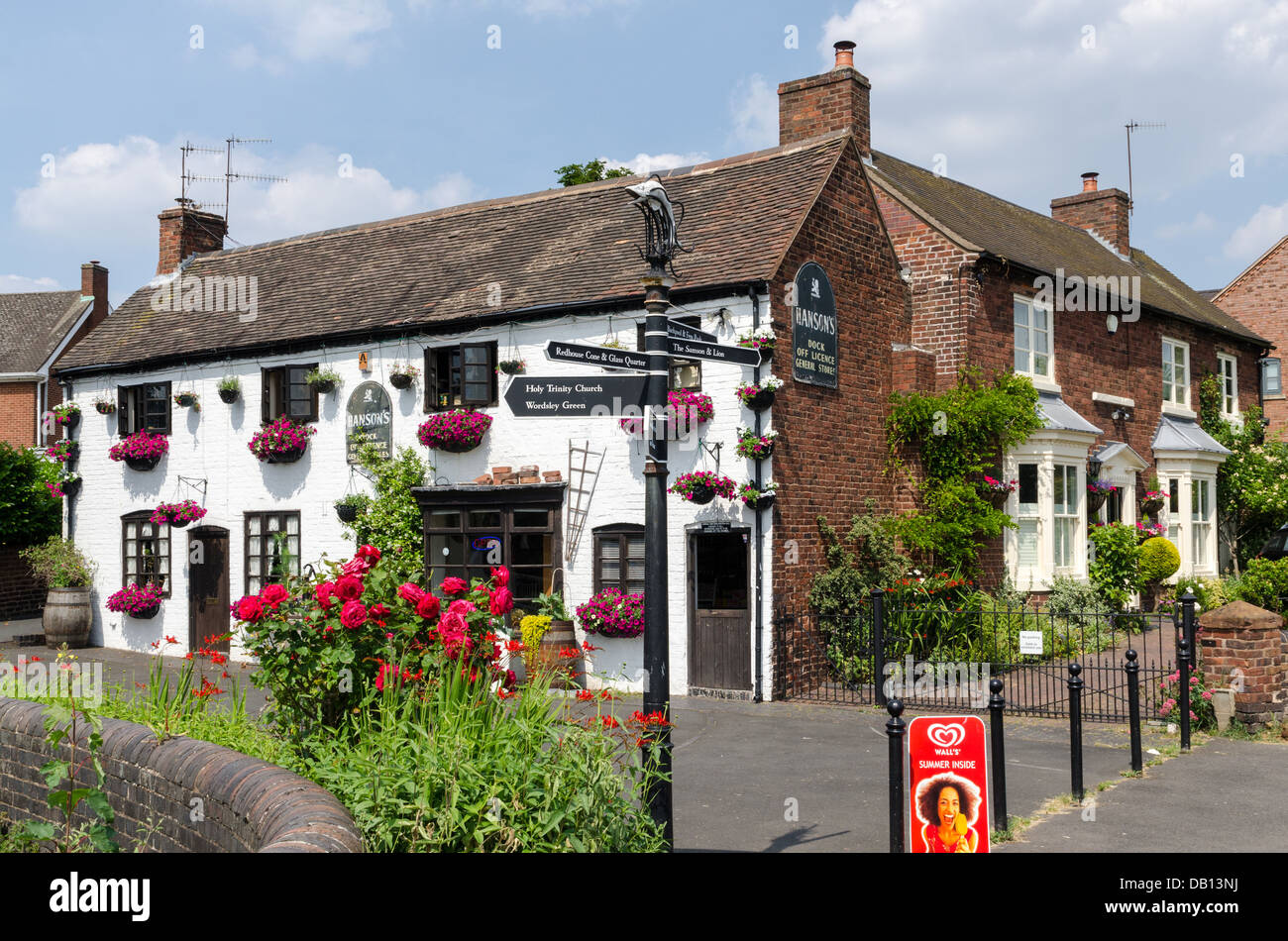 The Dock Off Licence and General Stores on the Stourbridge Canal at Wordsley Stock Photo Alamy