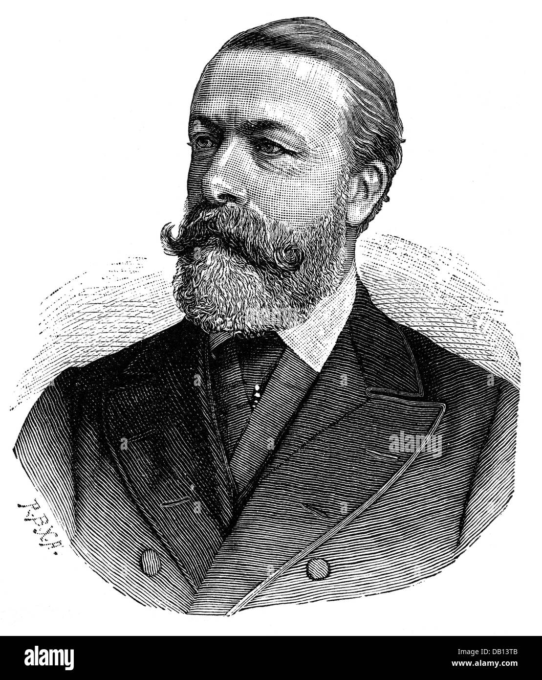 Frederick I, 9.9.1826 - 28.9.1907, Grand Duke of Baden 5.9.1856 - 28.9.1907, portrait, wood engraving, circa 1865, Stock Photo