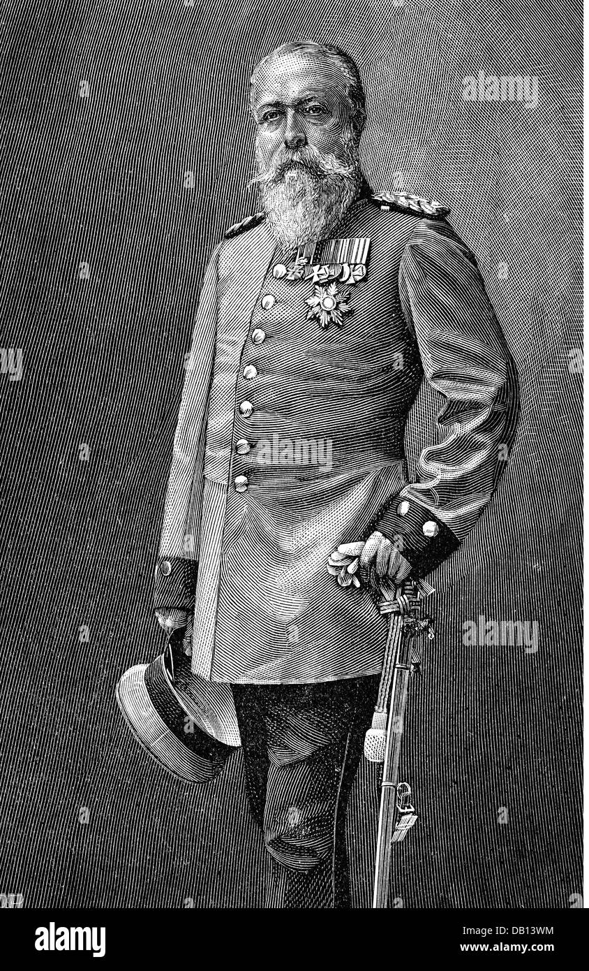Frederick I, 9.9.1826 - 28.9.1907, Grand Duke of Baden 5.9.1856 - 28.9.1907, half length, wood engraving, 1901, Stock Photo