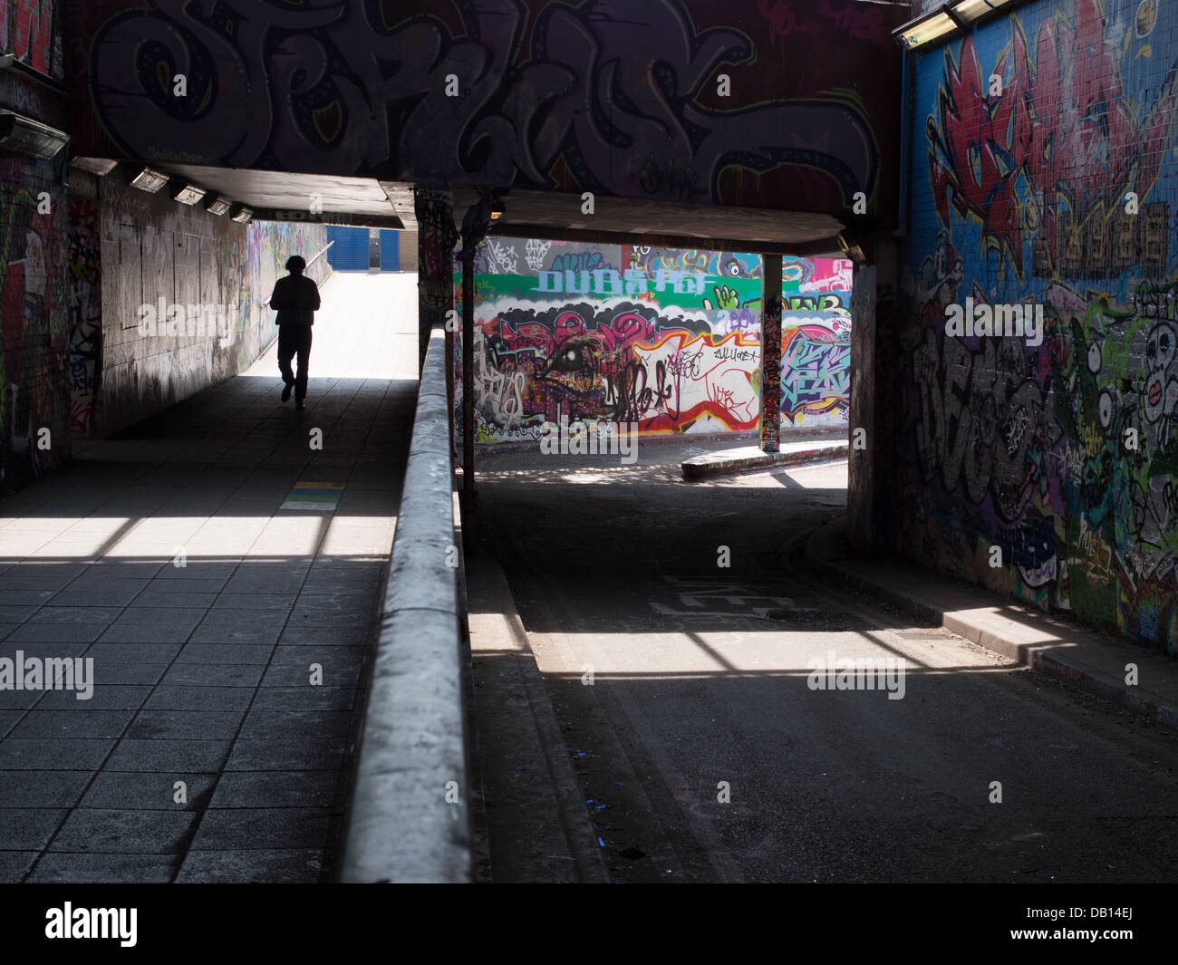 Leake Street Graffiti Tunnel, London. Stock Photo