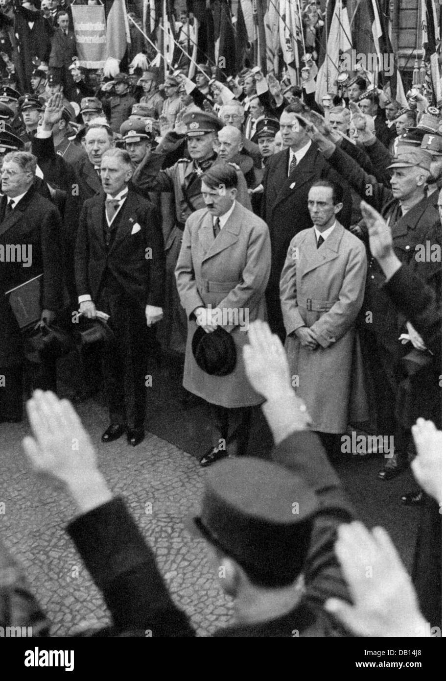 Nazism / National Socialism, event, Labour Day, manifestation in the Lustgarten, Berlin, 1.5.1933, Additional-Rights-Clearences-Not Available Stock Photo
