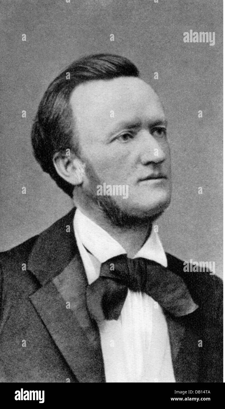 Wagner, Richard, 22.5.1813 - 13.2.1883, German composer, portrait, photography by Ludwig Angerer (1827 - 1879), Vienna, 1862, Stock Photo