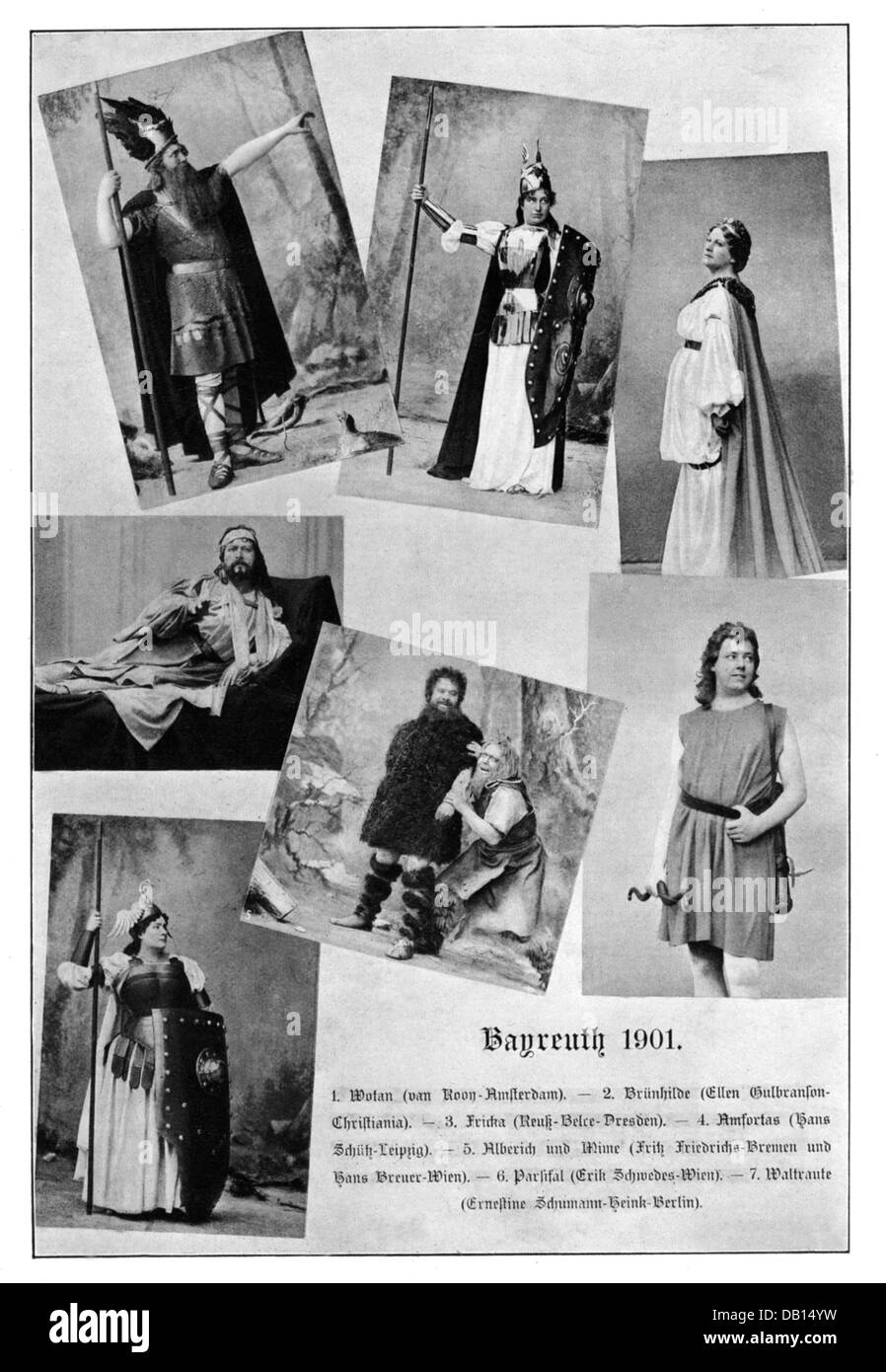 Wagner, Richard, 22.5.1813 - 13.2.1883, German composer, singers at the Bayreuth Festival, Bayreuth, 1901, Stock Photo