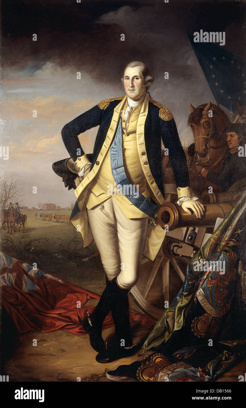 Charles Peale Portrait of George Washington president of the United States 1779 Versailles Museum Stock Photo