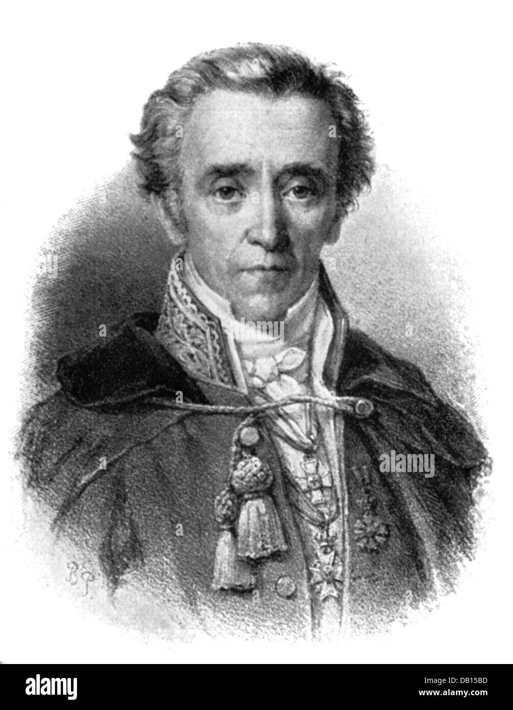 Cotta, Johann Friedrich, 27.4.1764 - 29.12.1832, German publisher, portrait, lithograph, circa 1830, Stock Photo