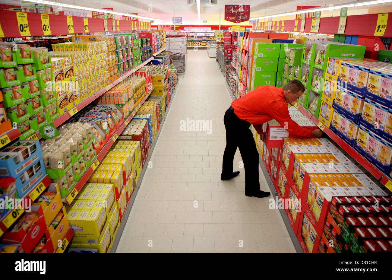 Stacking Shelves Supermarket High Resolution Stock Photography and