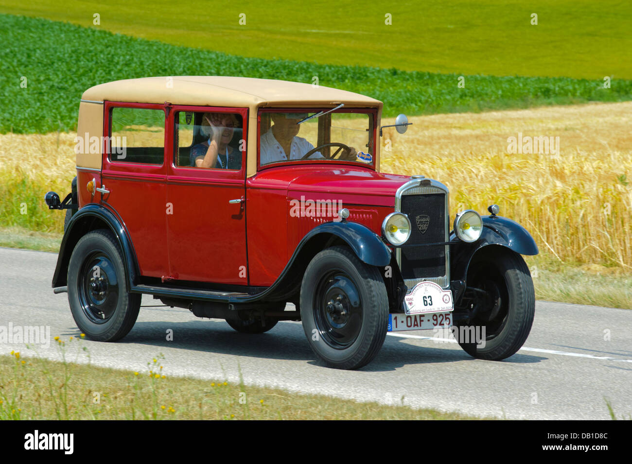 Peugeot 201 Berlin, built at year 1929, photo taken on July 13, 2013 in Landsberg, Germany Stock Photo