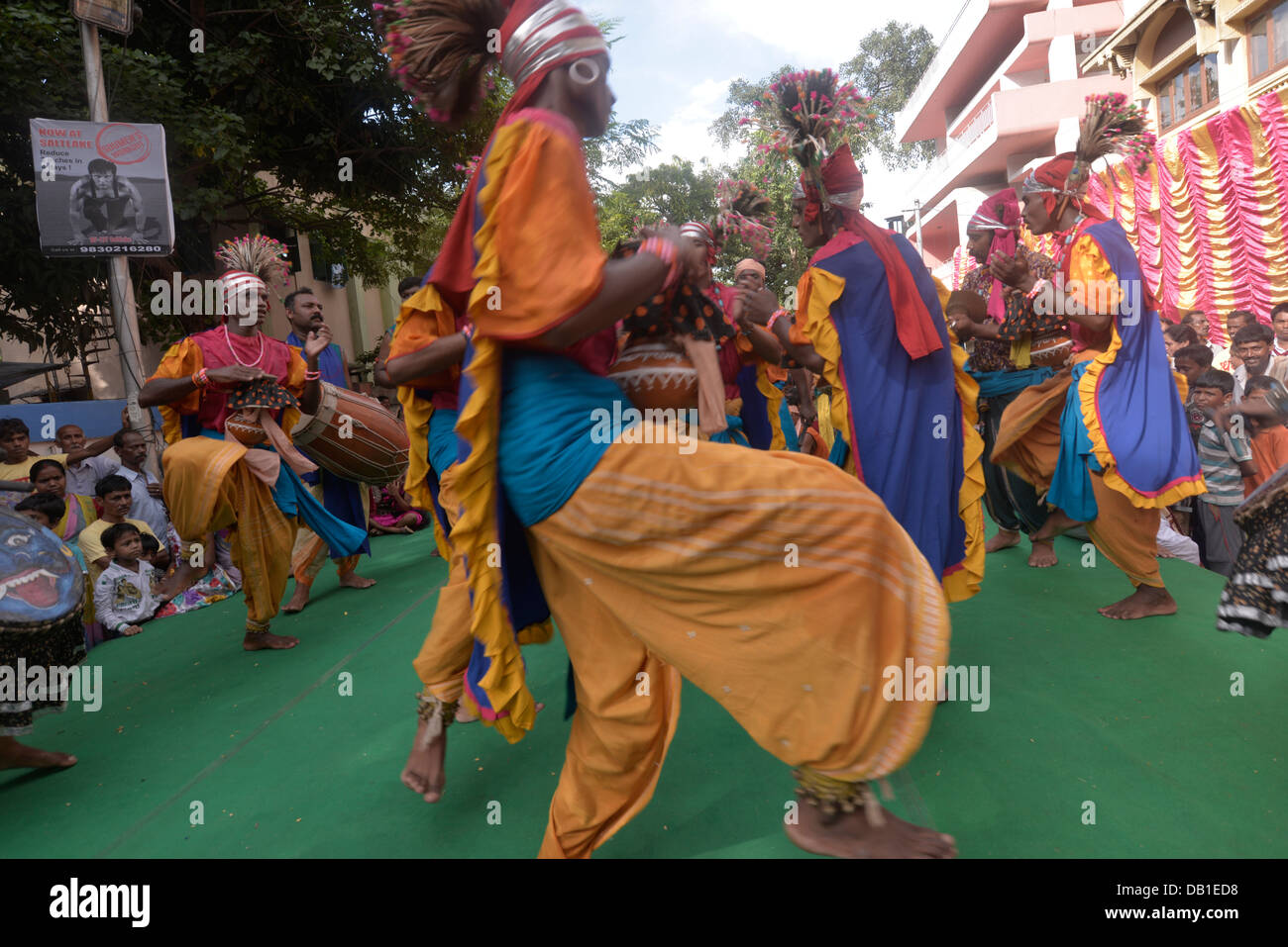 Adult males by leaping front in musical performance hi-res stock ...