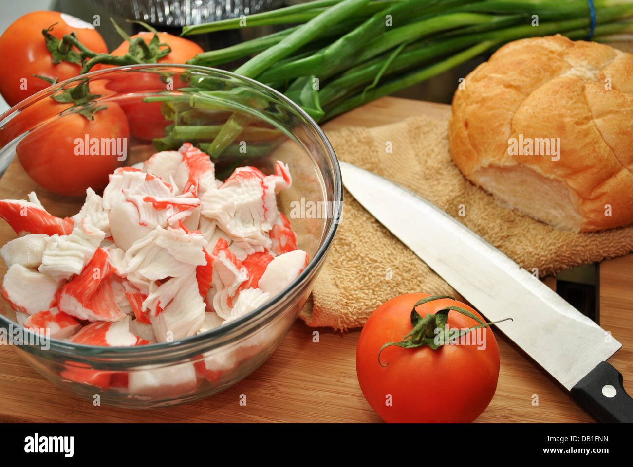 Crab Meat Sandwich Ingredients Stock Photo Alamy