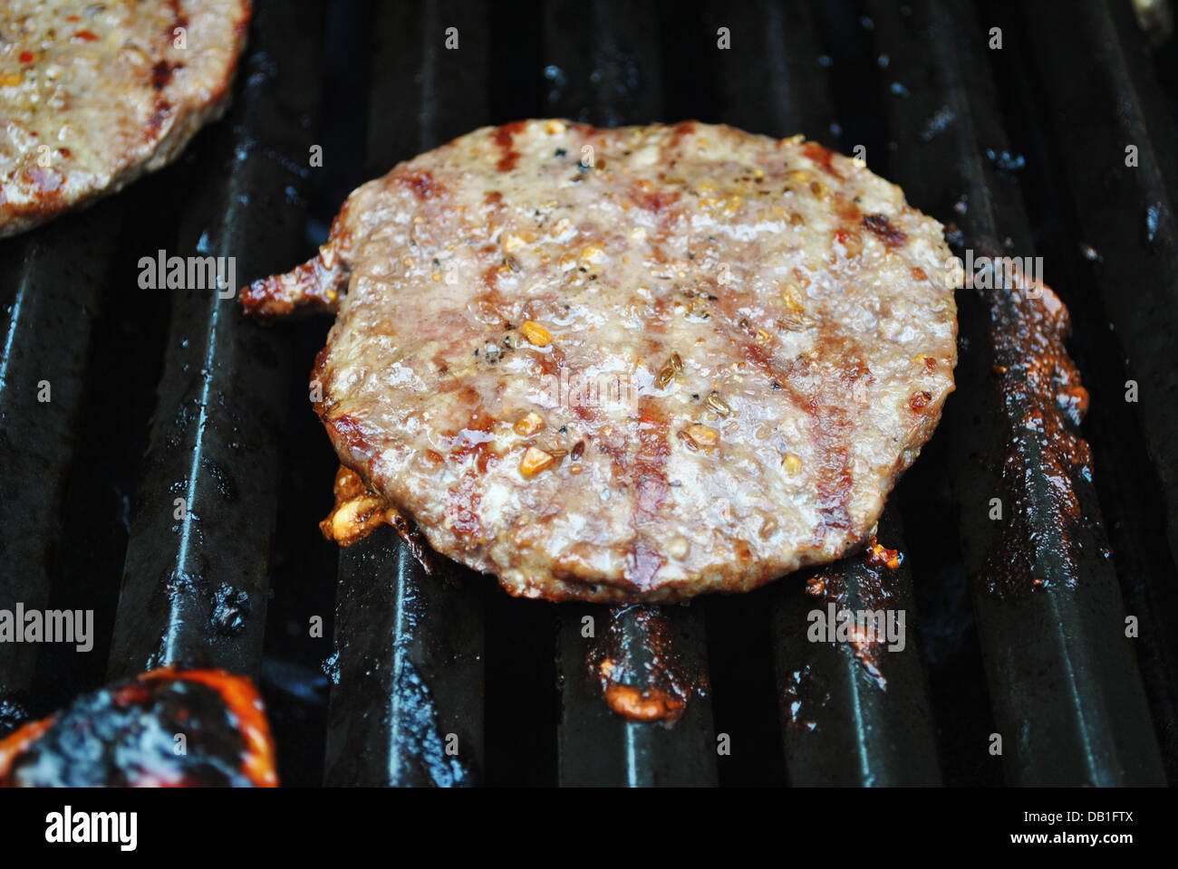 Tasty Grilled Hamburger Stock Photo