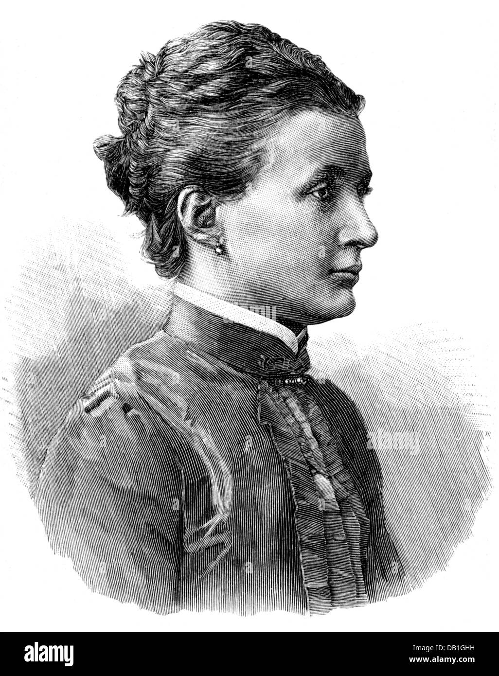 Therese, 12.11.1850 - 19.9.1925, Princess of Bavaria, German scientist, portrait, wood engraving, 1897, Stock Photo
