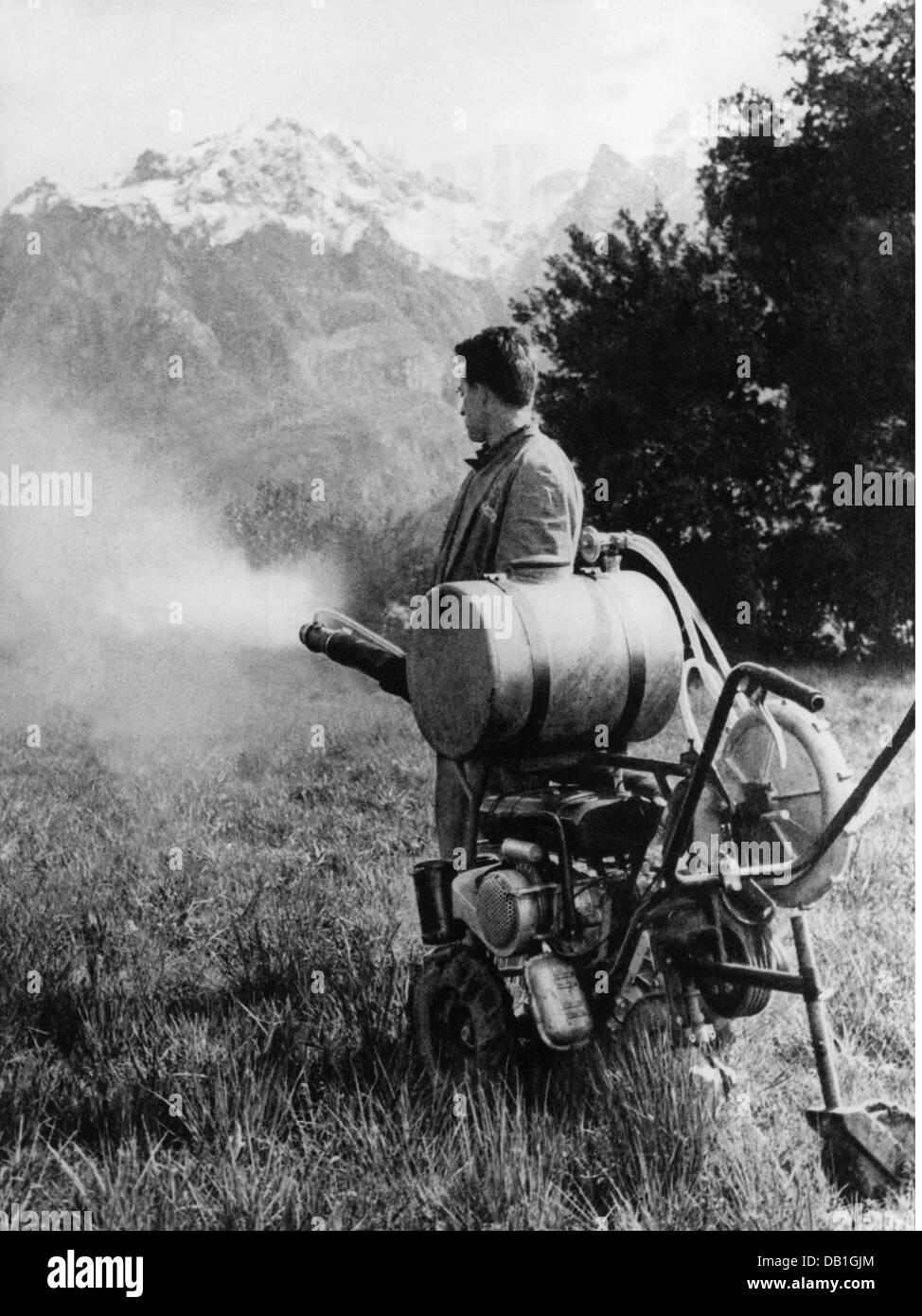 agriculture, machines, light general-purpose device for difficult terrain developed in Italy, 1950s, Additional-Rights-Clearences-Not Available Stock Photo