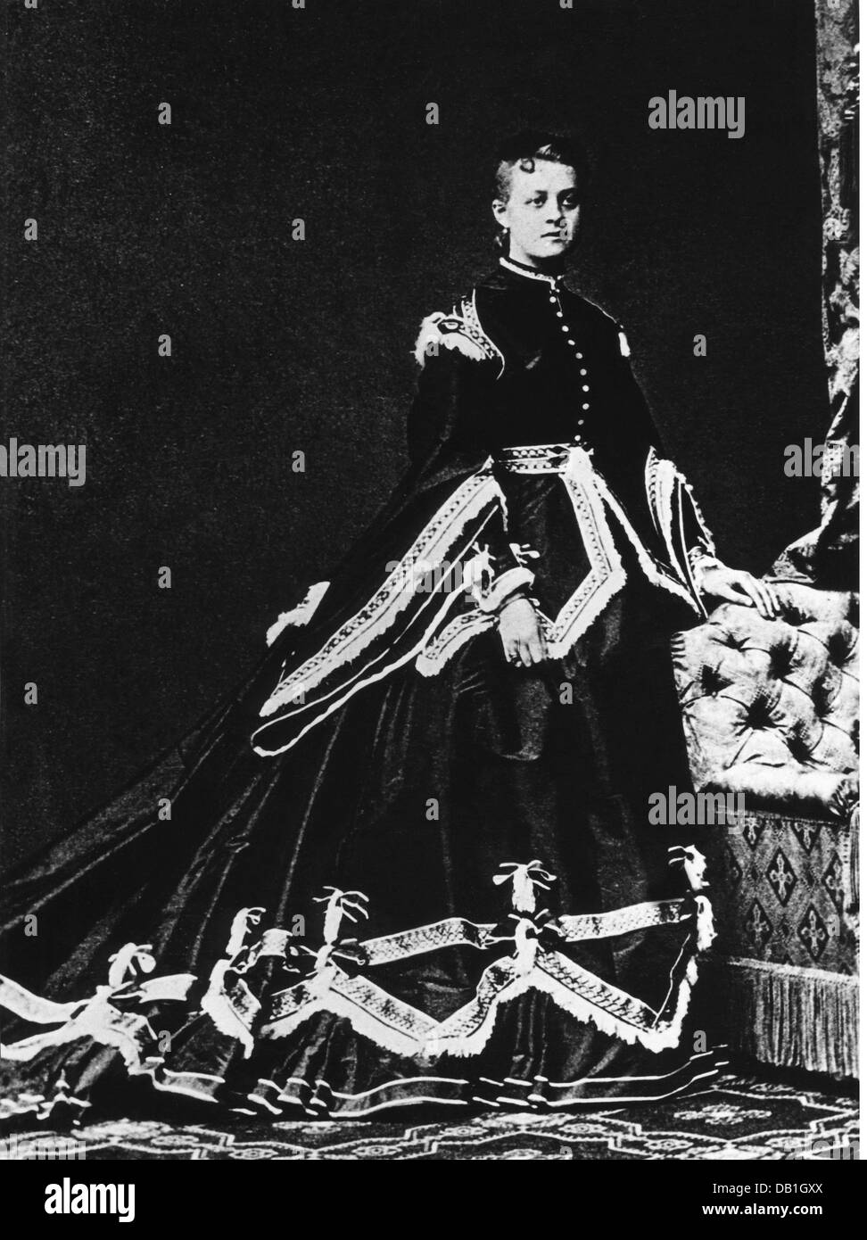 Pawel-Rammingen, Friederike Baroness of, 9.1.1848 - 16.10.1926, full length, Vienna, 1866, Stock Photo