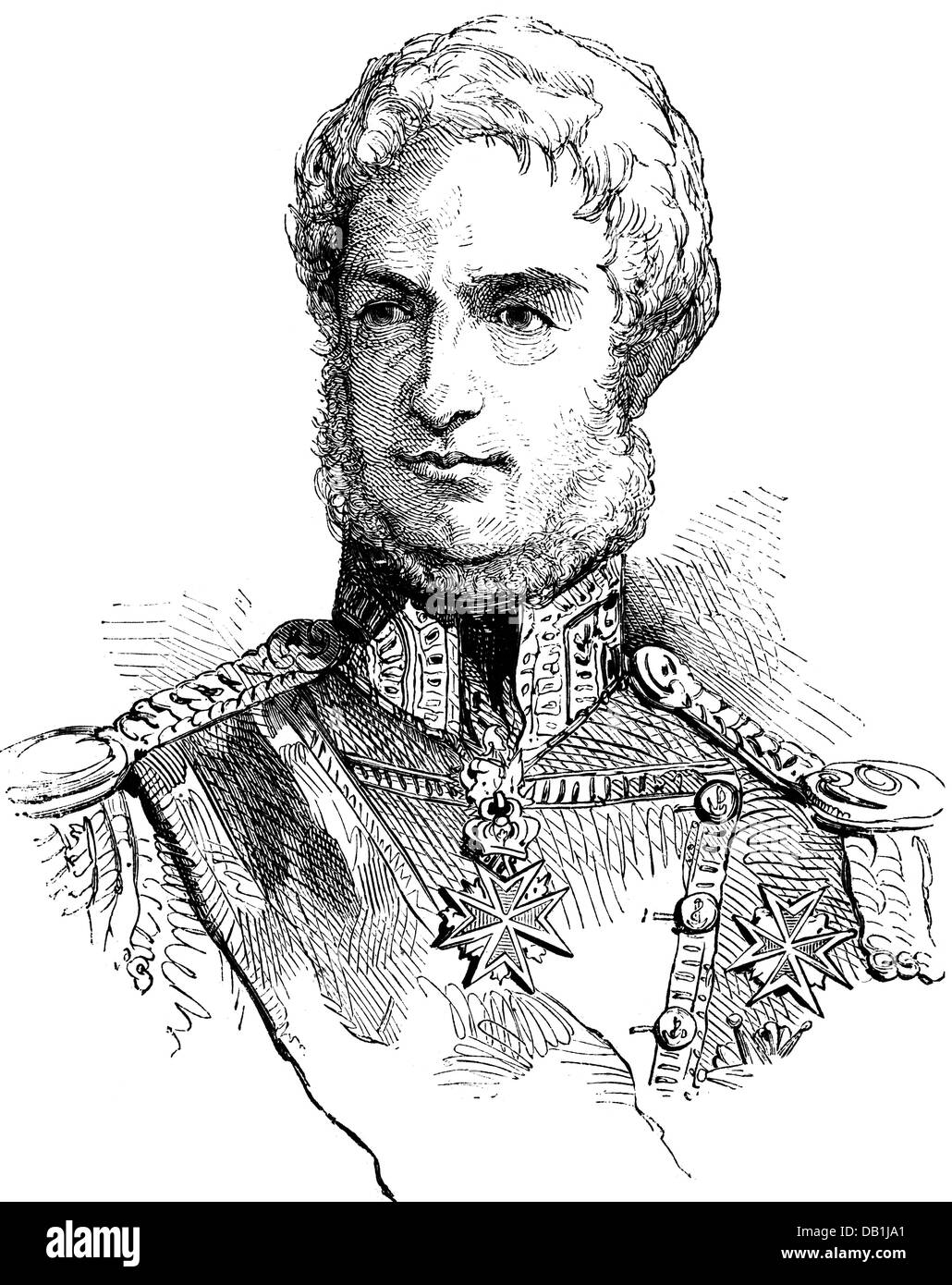 Leopold II, 3.10.1797 - 29.1.1870, Grand Duke of Tuscany 18.6.1824 - 21.7.1859, portrait, wood engraving, out of: 'Die Glocke', 1859, Stock Photo