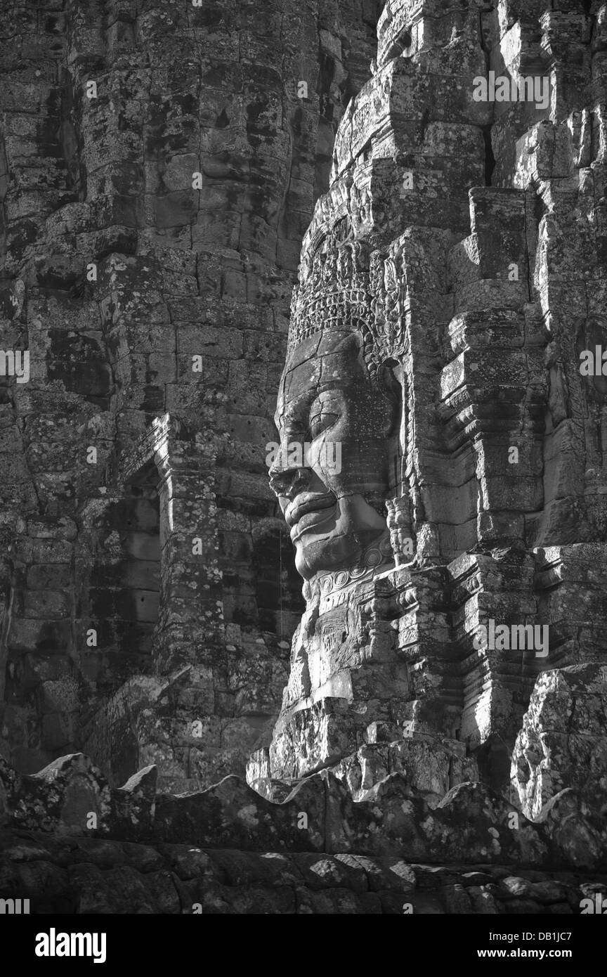 Faces of Bayon temple, Angkor, Cambodia Stock Photo