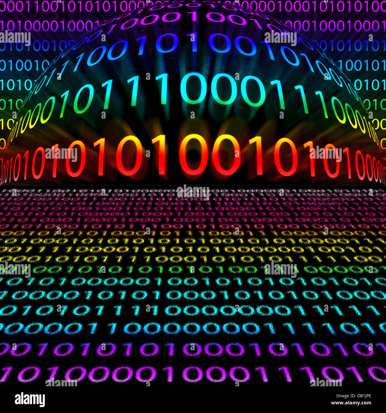 BINARY DATA PRISM Stock Photo Alamy
