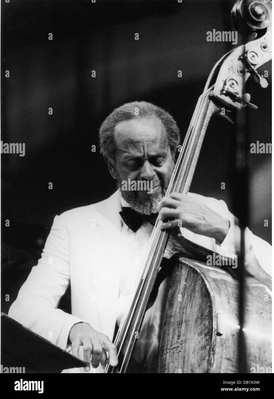 Heath, Percy, 30.4.1923 - 28.4.2005, American musician (jazz), double bass player, half length, during stage performance, Montreux, 1993, Stock Photo
