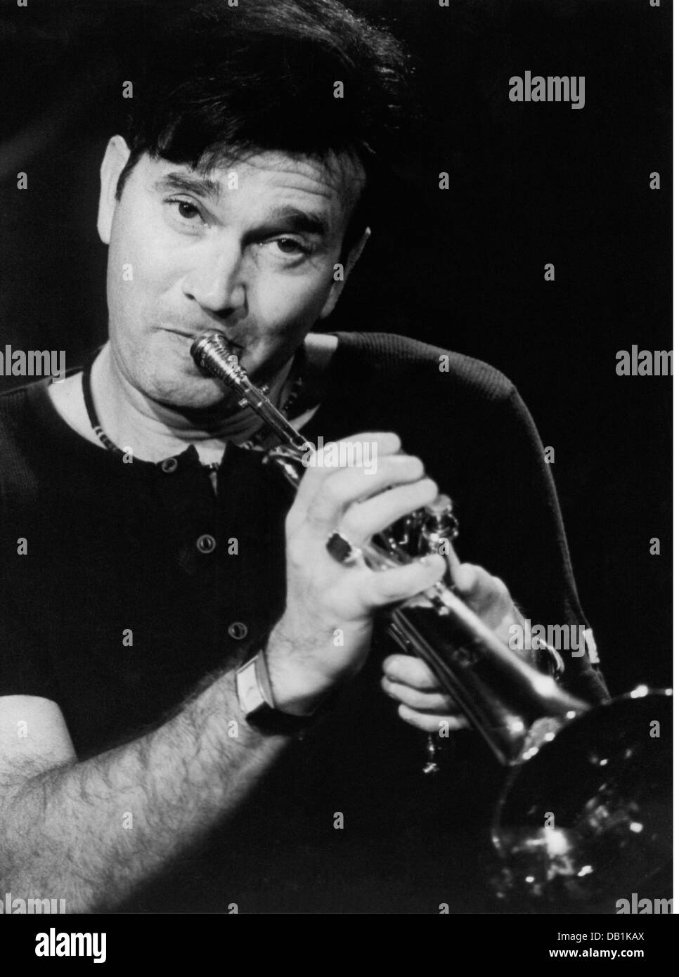 Braun, Rick, * 6.7.1955, American musician (jazz), trumpeter, half length, during stage performance, Montreux, 2000, Stock Photo