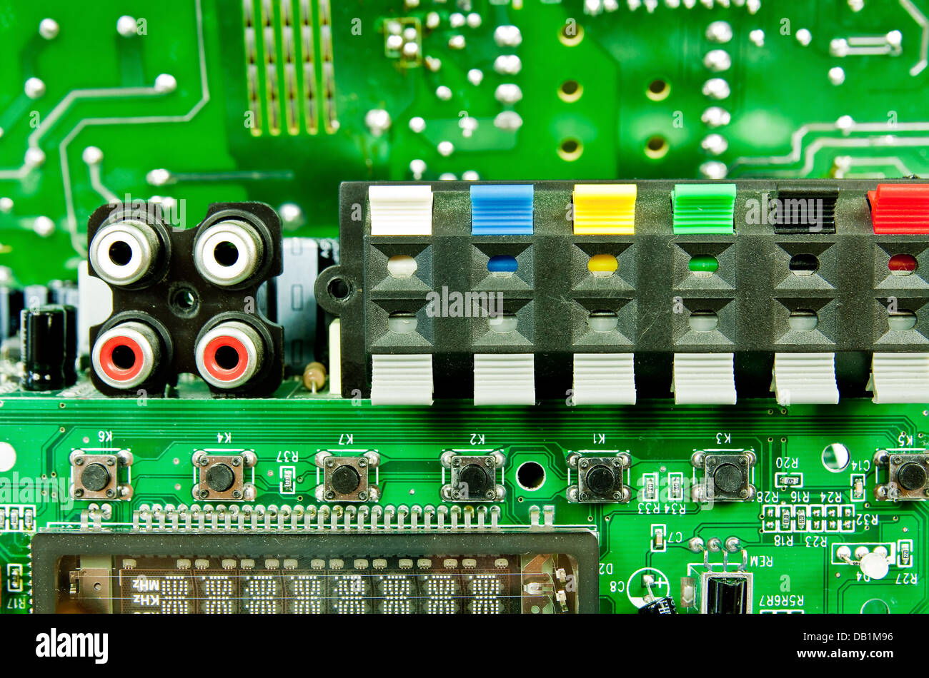 Board with chips, integrated circuits, semiconductors used in electronics Stock Photo Alamy