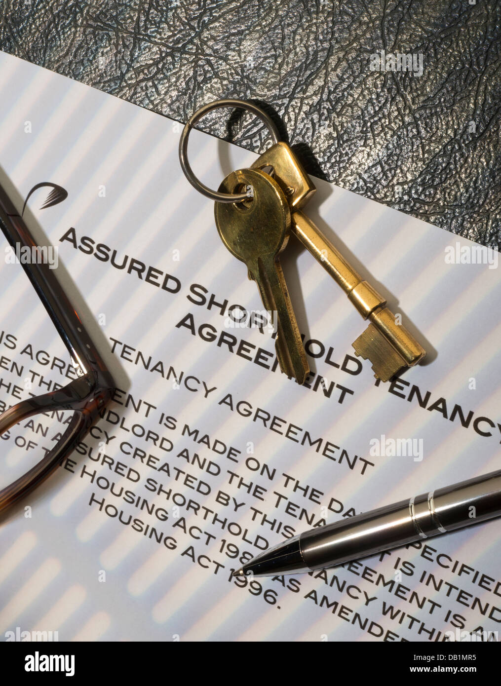 Assured Shorthold Tenancy Agreement. Property rental Stock Photo