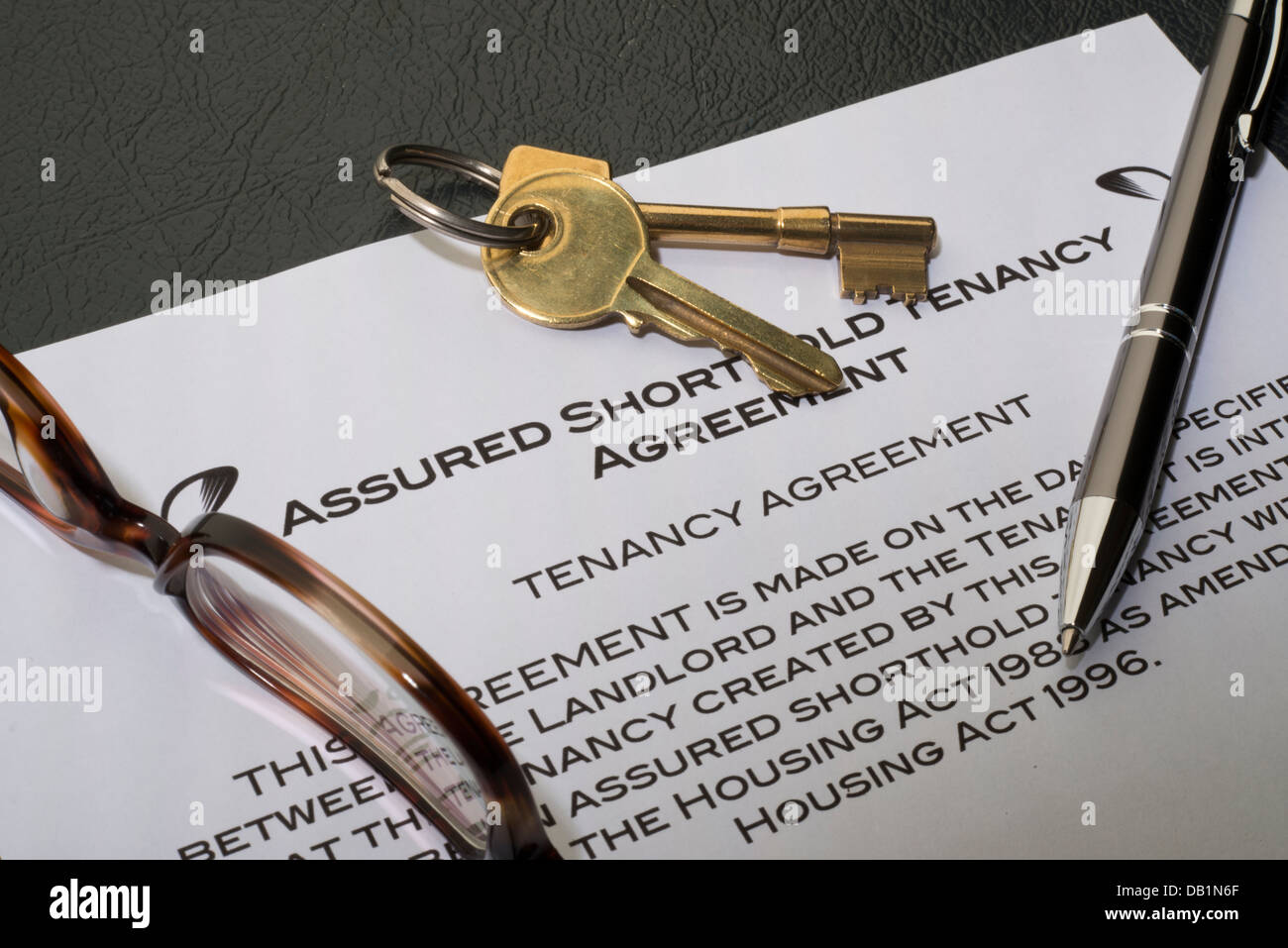 Assured Shorthold Tenancy Agreement. Property rental Stock Photo Alamy