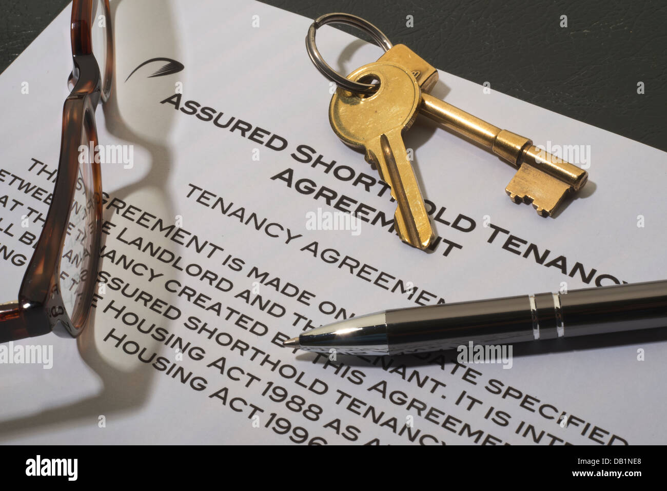 Assured Shorthold Tenancy Agreement. Property rental Stock Photo Alamy
