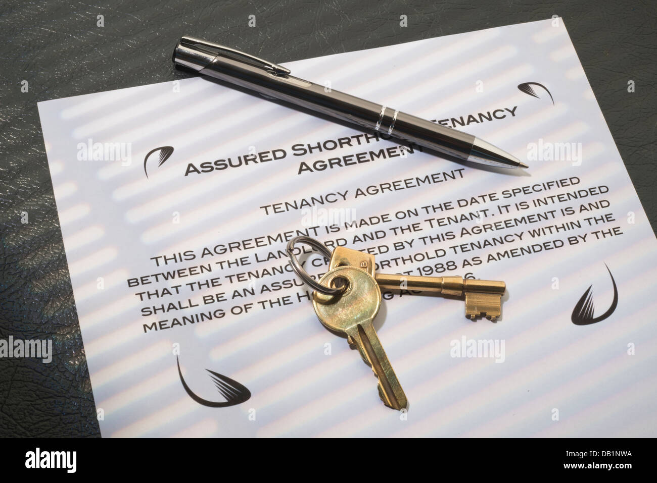 Assured Shorthold Tenancy Agreement. Property rental Stock Photo Alamy
