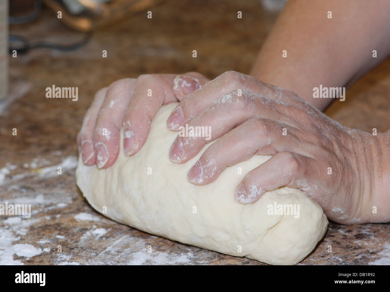 Close up of hands kneading dough hi-res stock photography and images ...