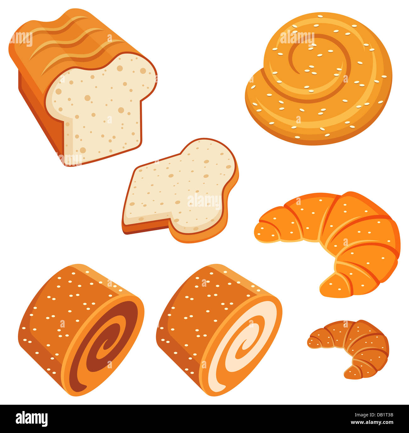 Set of loaves and bread Stock Photo - Alamy