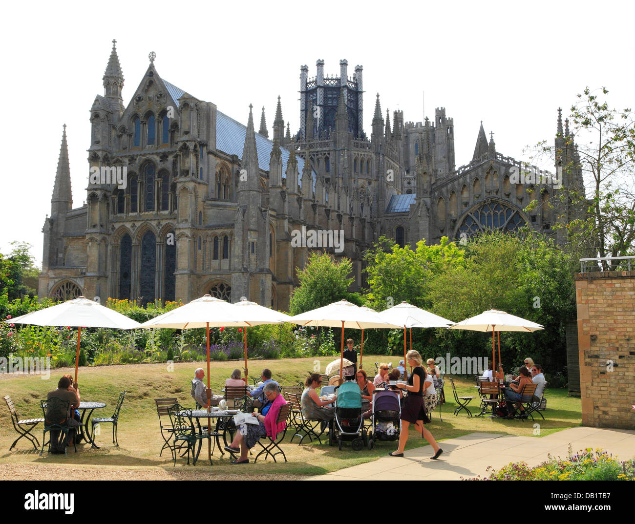 Ely, Almonry Tea Room, Restaurant, Cathedral, Cambridgeshire, England UK English tea rooms cathedrals city cities Stock Photo