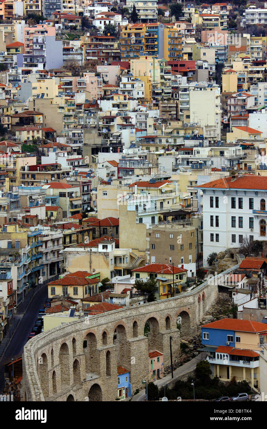 Kavala city view, Greece Stock Photo