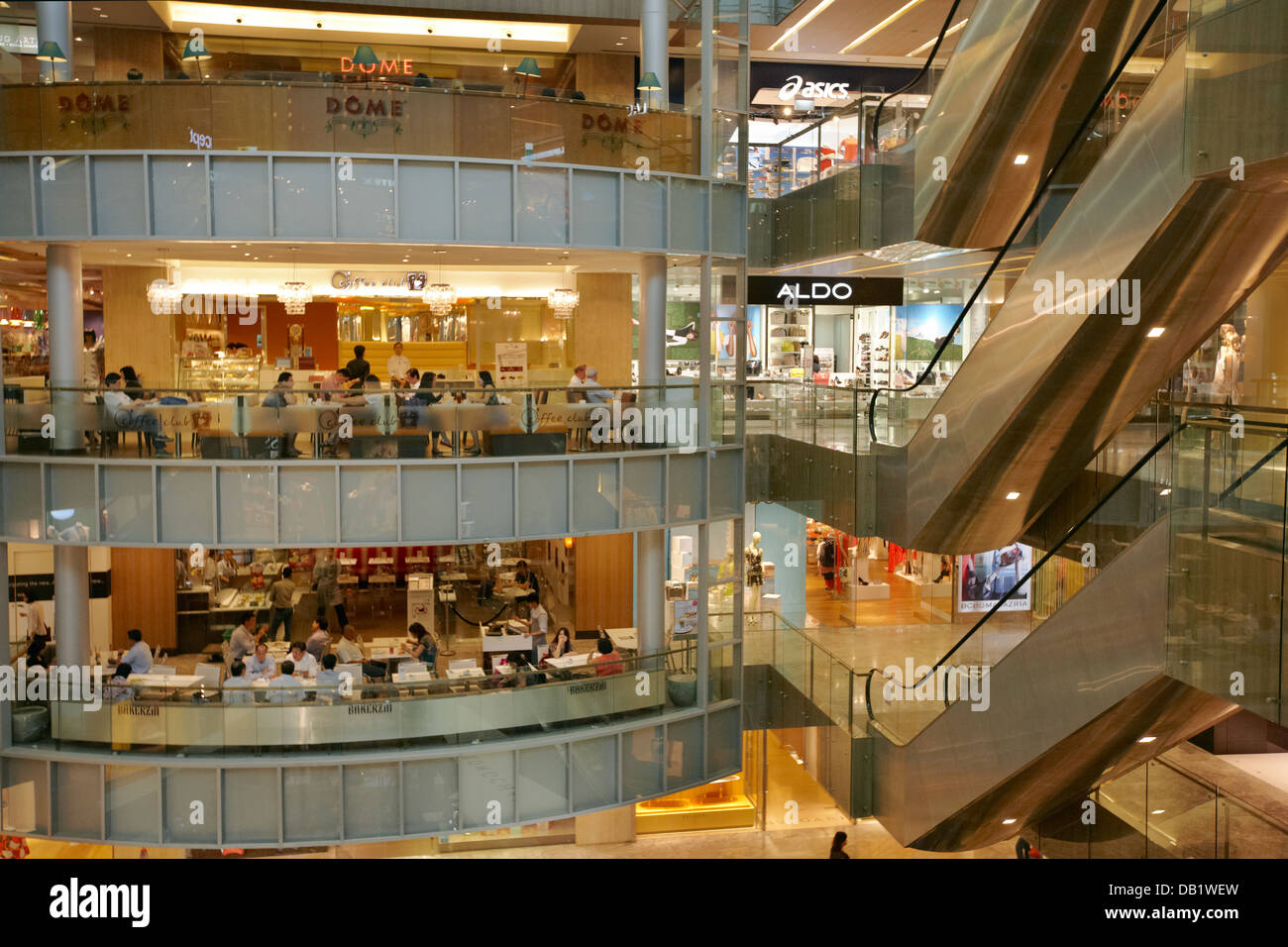 Interior view of the Paragon Shopping Centre. Orchard Road, Singapore ...