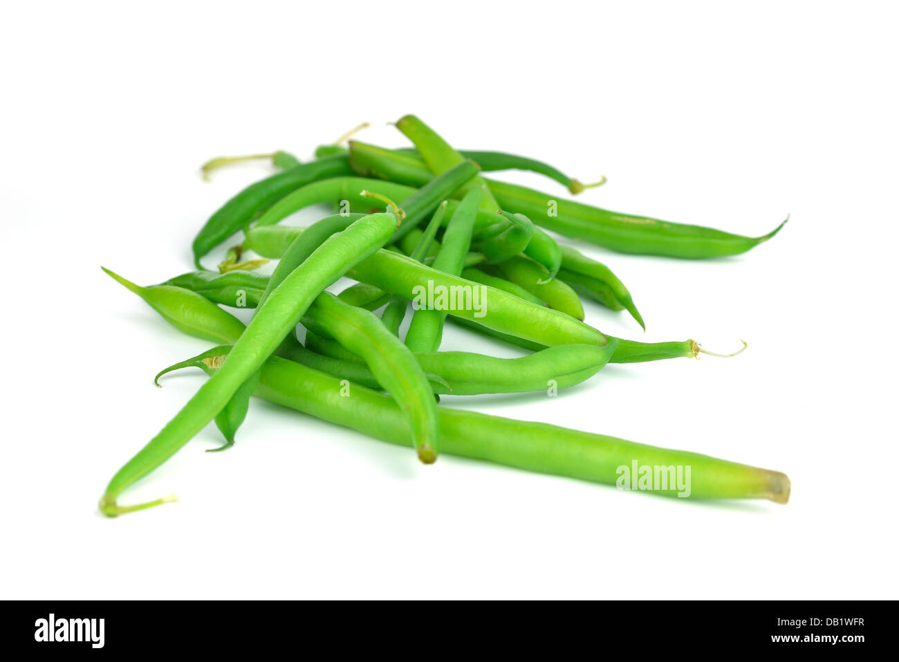 A pile of green bean pods Stock Photo