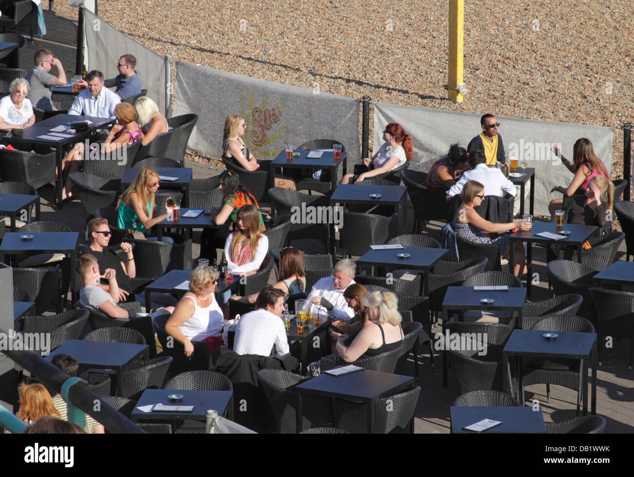 Beach bar at Brighton beach Sussex Stock Photo Alamy
