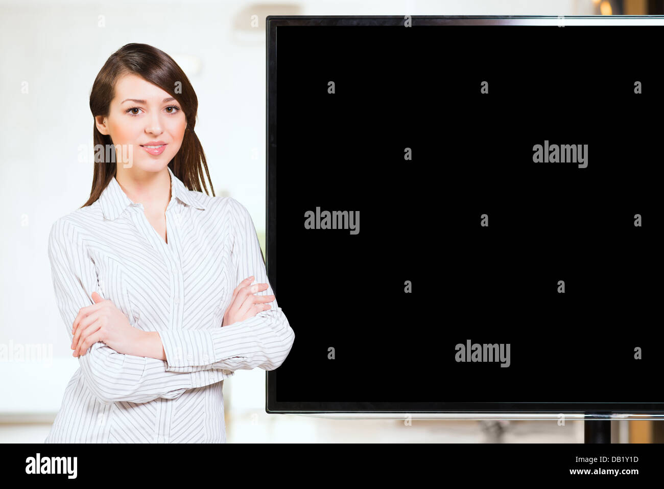 portrait of attractive business woman crossed arms Stock Photo - Alamy