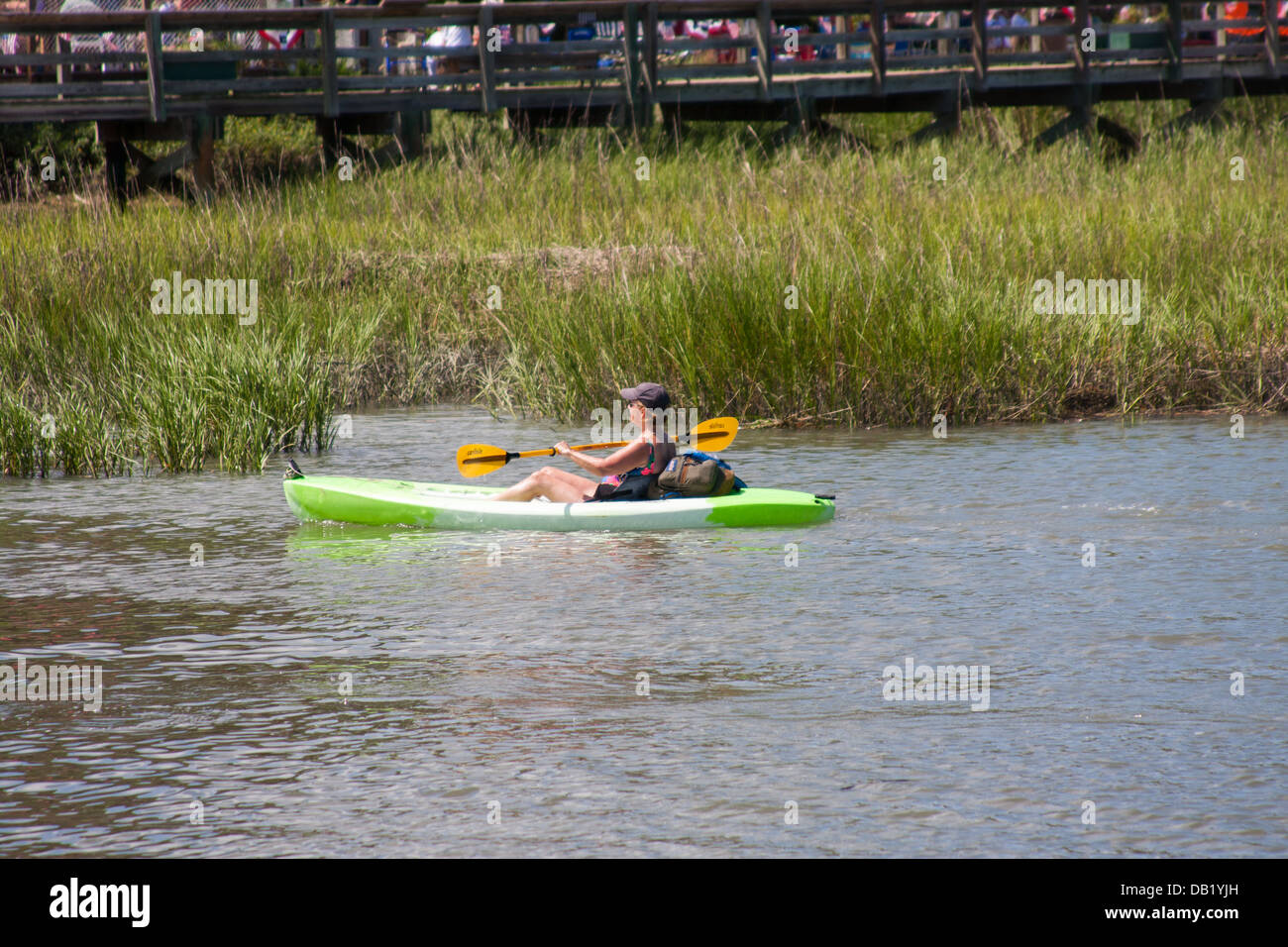 People Kayaking In The Ocean Stock Photo Alamy