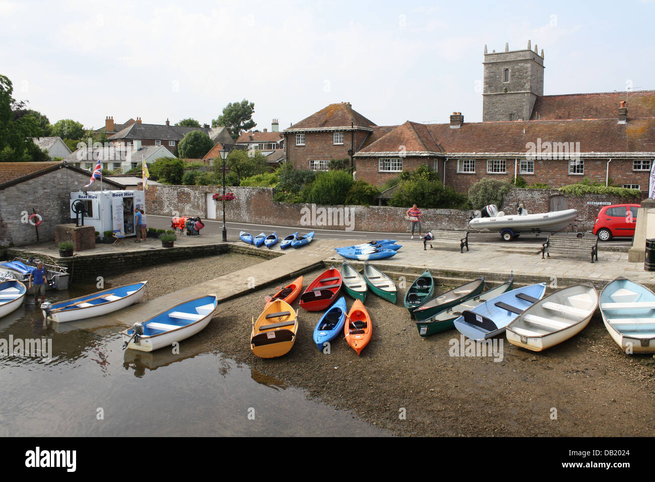 Boat hire Abbots Quay Wareham Dorset Stock Photo Alamy