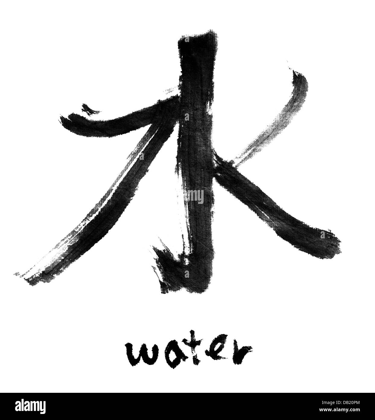 Chinese calligraphy symbol water element hires stock photography and