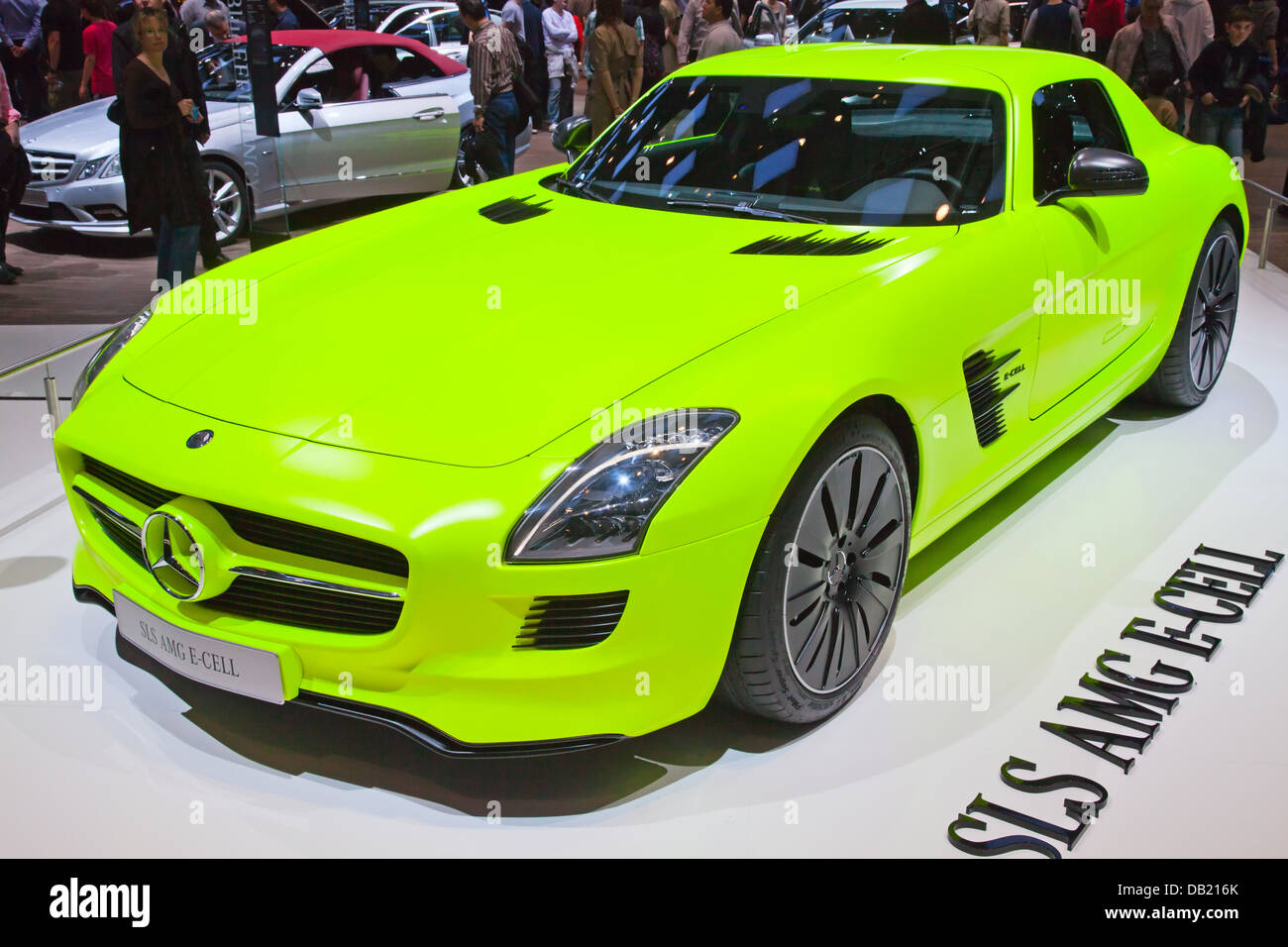 GENEVA MARCH 8 The Mercedes Benz SLS E Cell with hybrid engine
