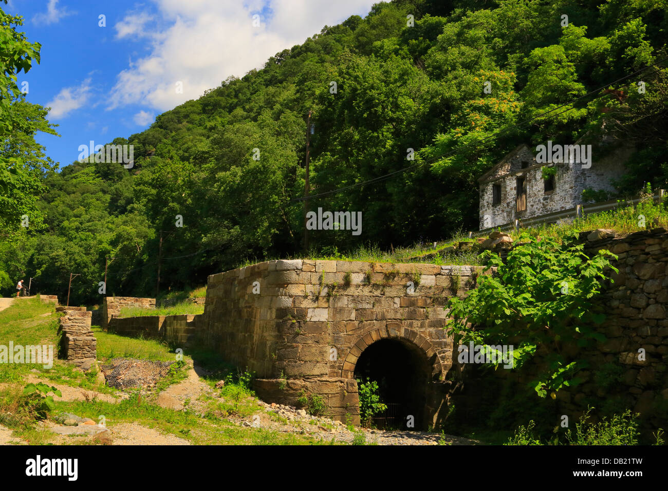 C and O Canal National Historic Park, Near Harpers Ferry, West Virginia, at Sandy Hook, Maryland, USA Stock Photo