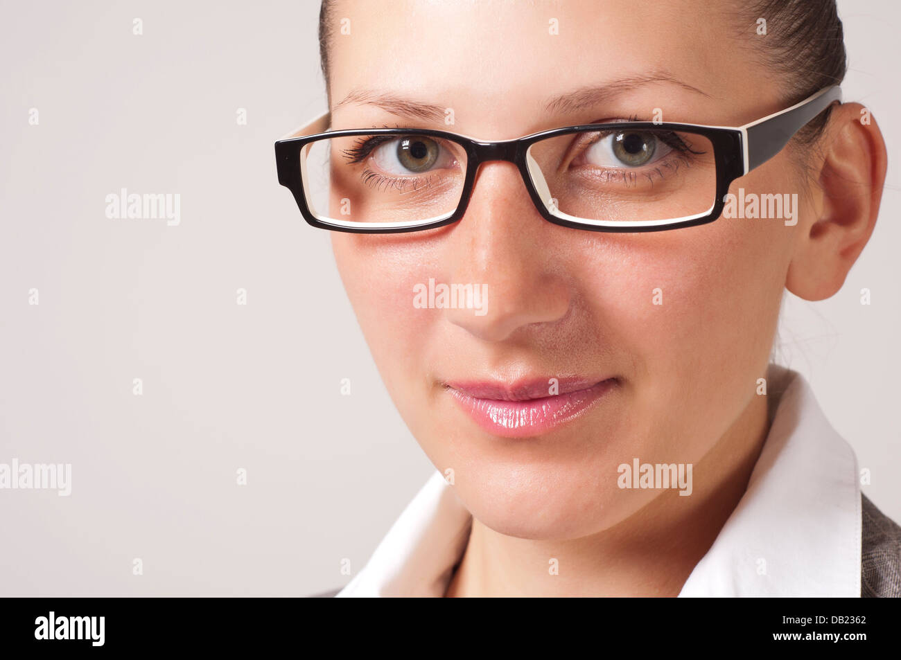 portrait of young business woman in the glasses Stock Photo - Alamy