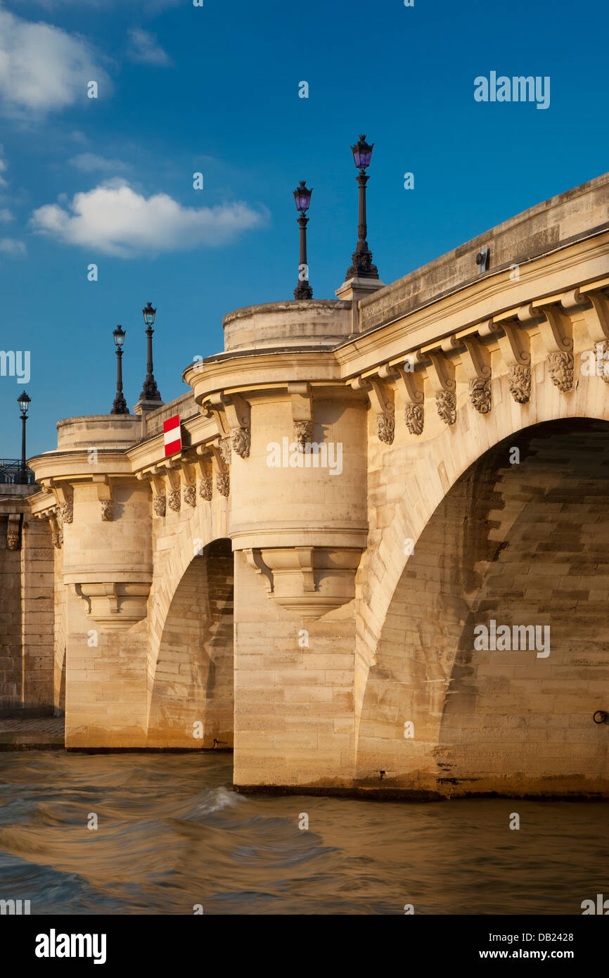 Pont Neuf over River Seine, Paris France Stock Photo